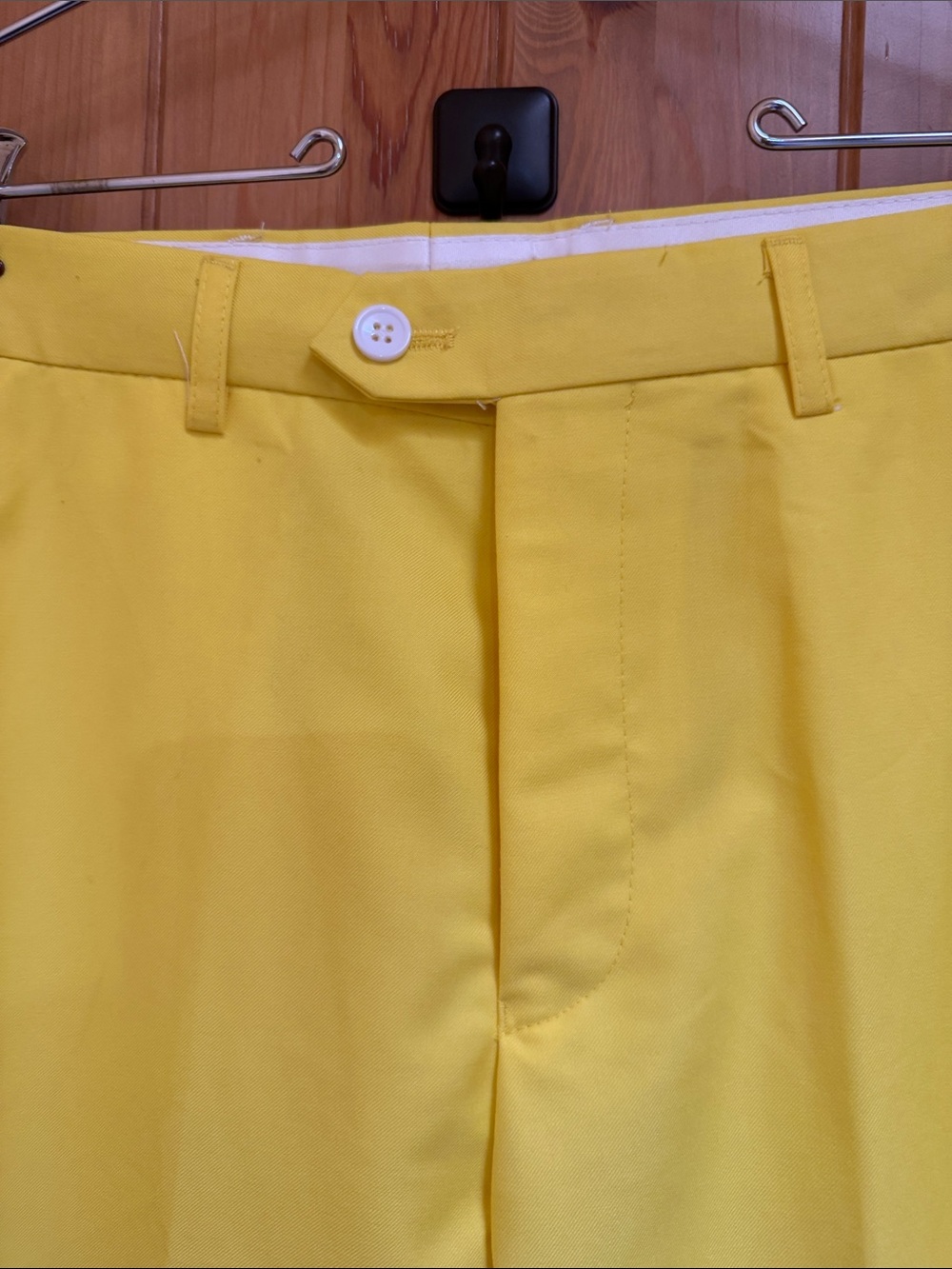 Woman’s Bright Yellow Dress Pants - Classic Slim Fit - Picture 2 of 5